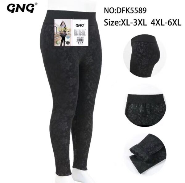 [#5589] Naiste bambusmaterjalist sooja voodriga retuusid (XL-6XL)