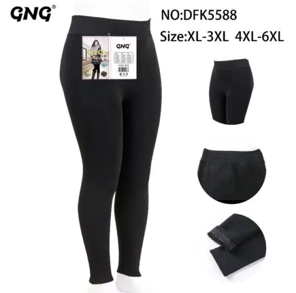 [#5588] Naiste bambusmaterjalist sooja voodriga retuusid (XL-6XL)