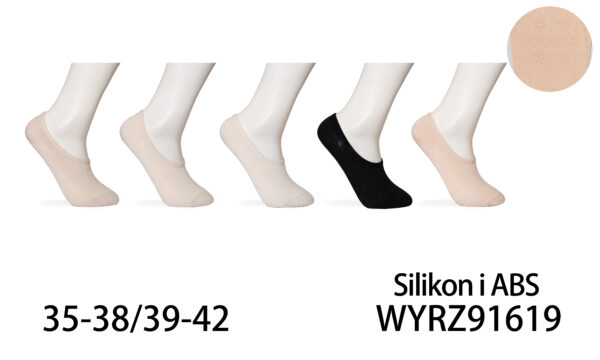 [#1619] Naiste bambusmaterjalist silikooniga tallasokid (ABS)