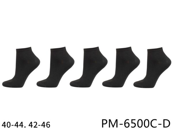 [#6500] Meeste lühikese säärega mustad sokid (5 pr/pk)